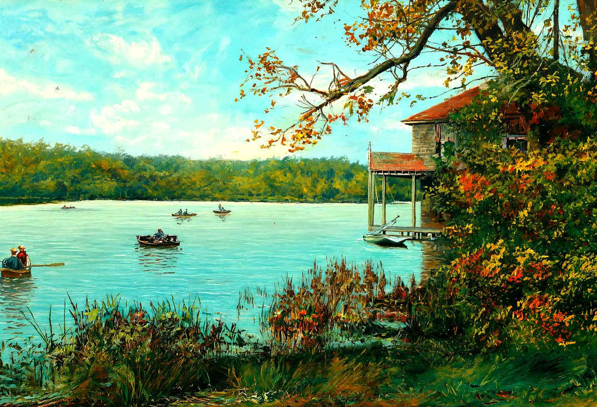 Glimpse of Lake Carasaljo, Lakewood, NJ art print