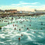 In the Surf, Atlantic City, NJ in 1906 vintage print