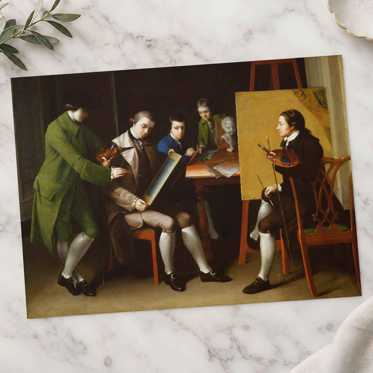 The American School art print by Matthew Pratt (1765)