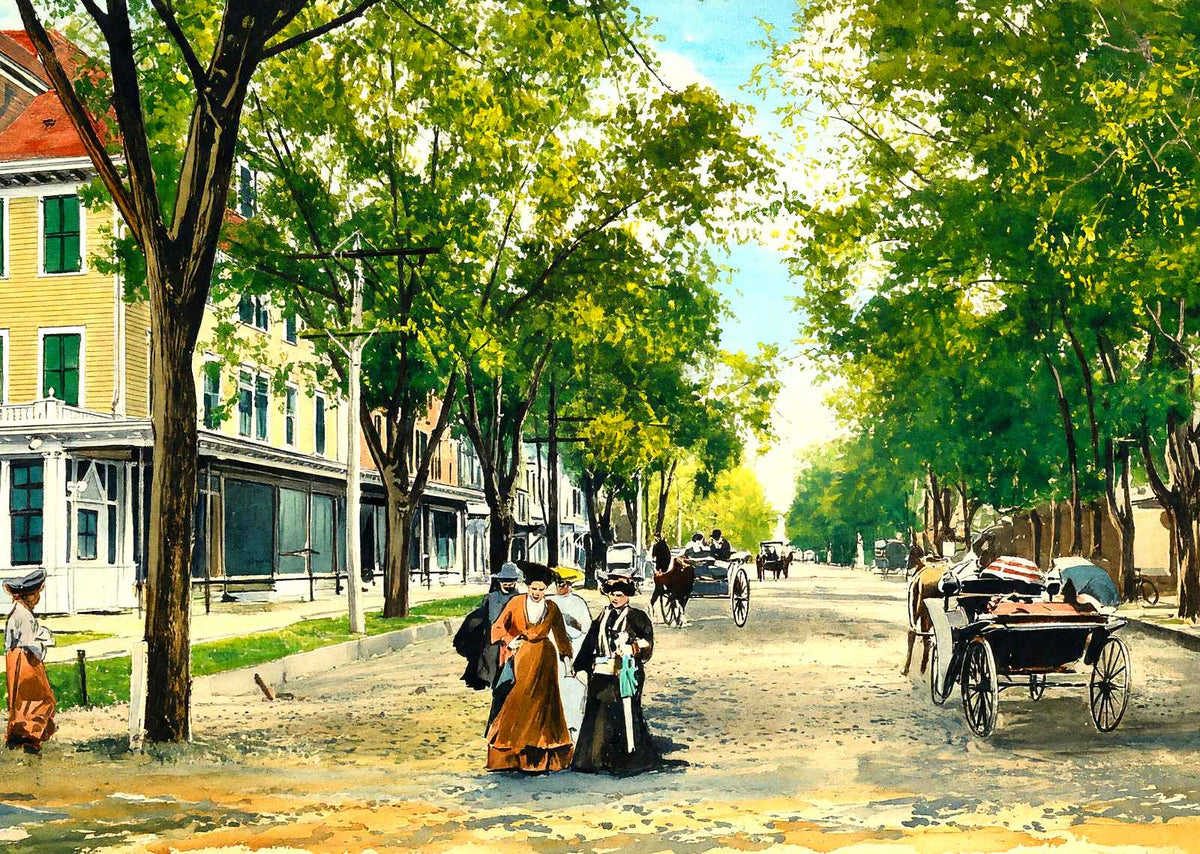 Main Street Looking East, Lakewood, NJ art print
