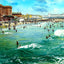 Noon Bathing, Atlantic City, NJ in 1901 art print