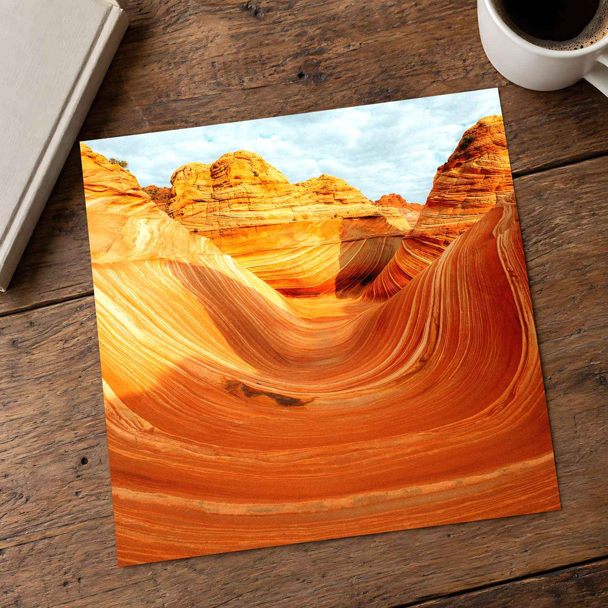 Wavy Sandstone Formation in Arizona by Johannes Kopf Photo Print Wall Decor
