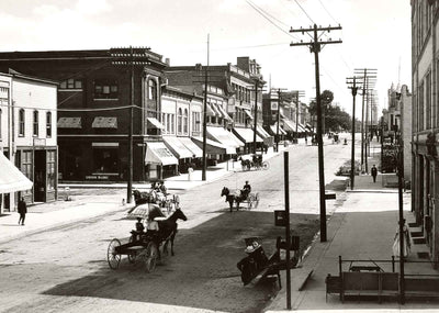Main Street Looking East, Stoughton WI, WI restored photo print