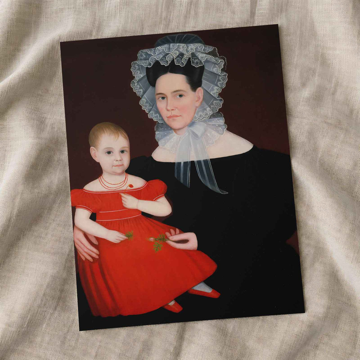 Mrs. Mayer and Daughter art print by Ammi Phillips (1835)