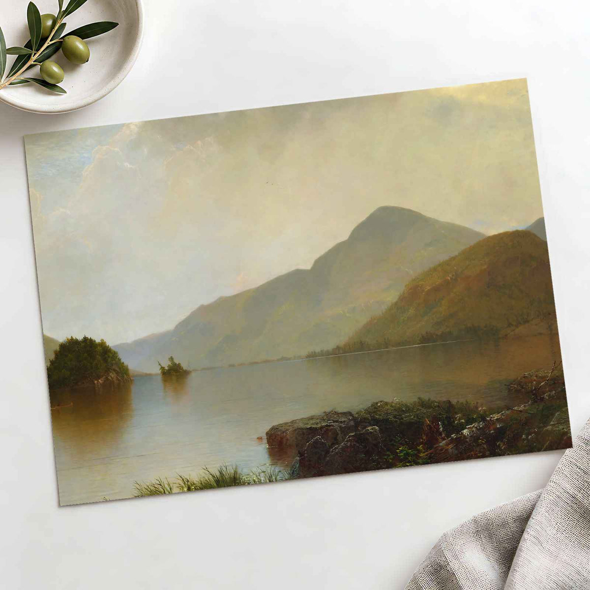 Lake George fine art print by John Frederick Kensett (1869)