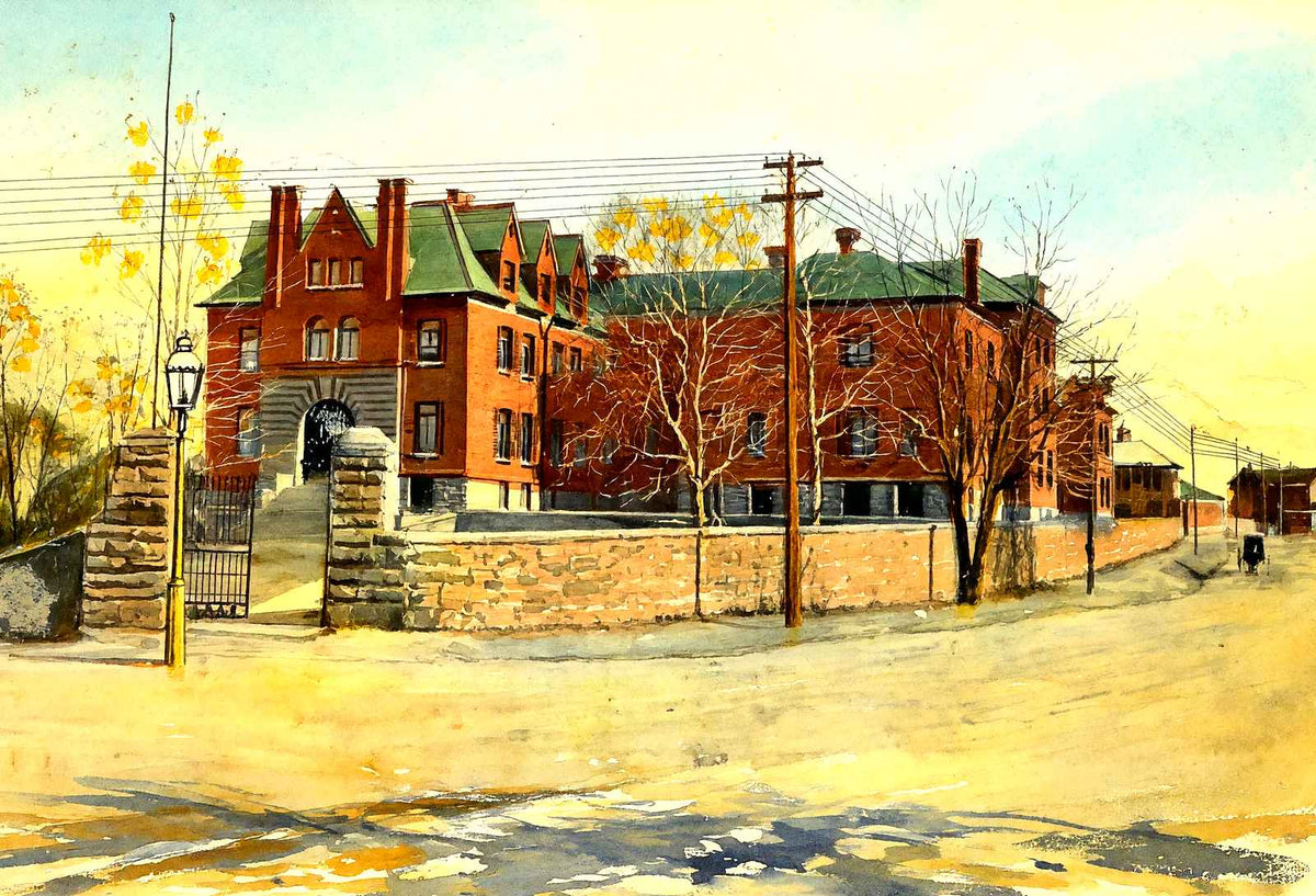 City Hospital, Wilkes-Barre, PA in 1907 art print
