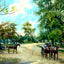 Drive Around Lake Carasaljo, Lakewood, NJ art print
