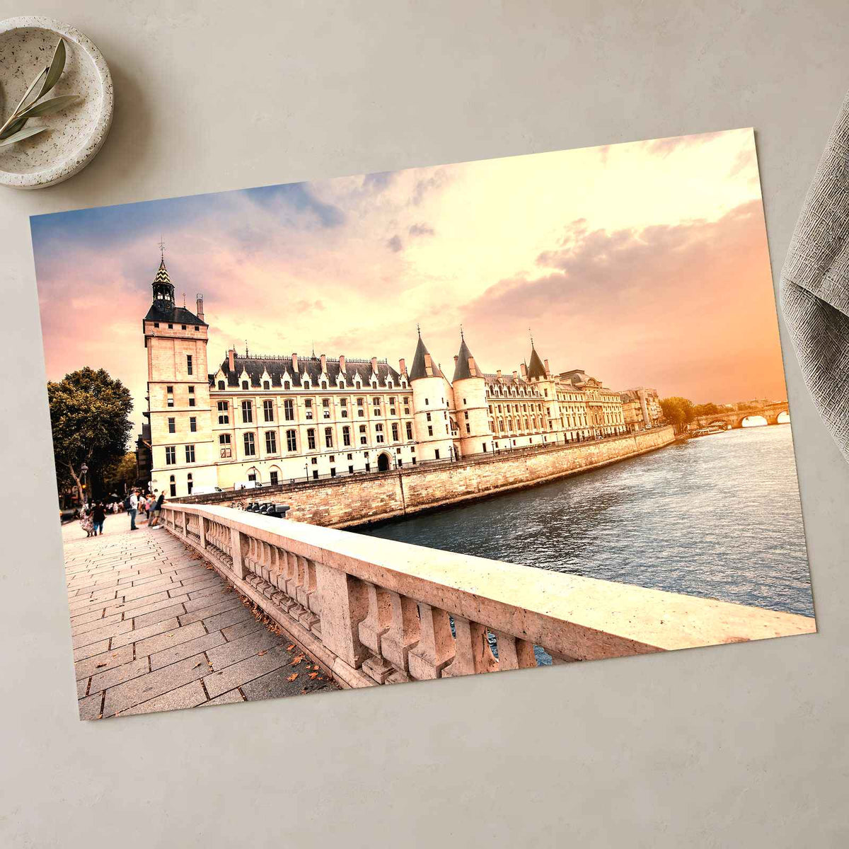 Conciergerie, River Seine in Paris Photo Print Wall Decor