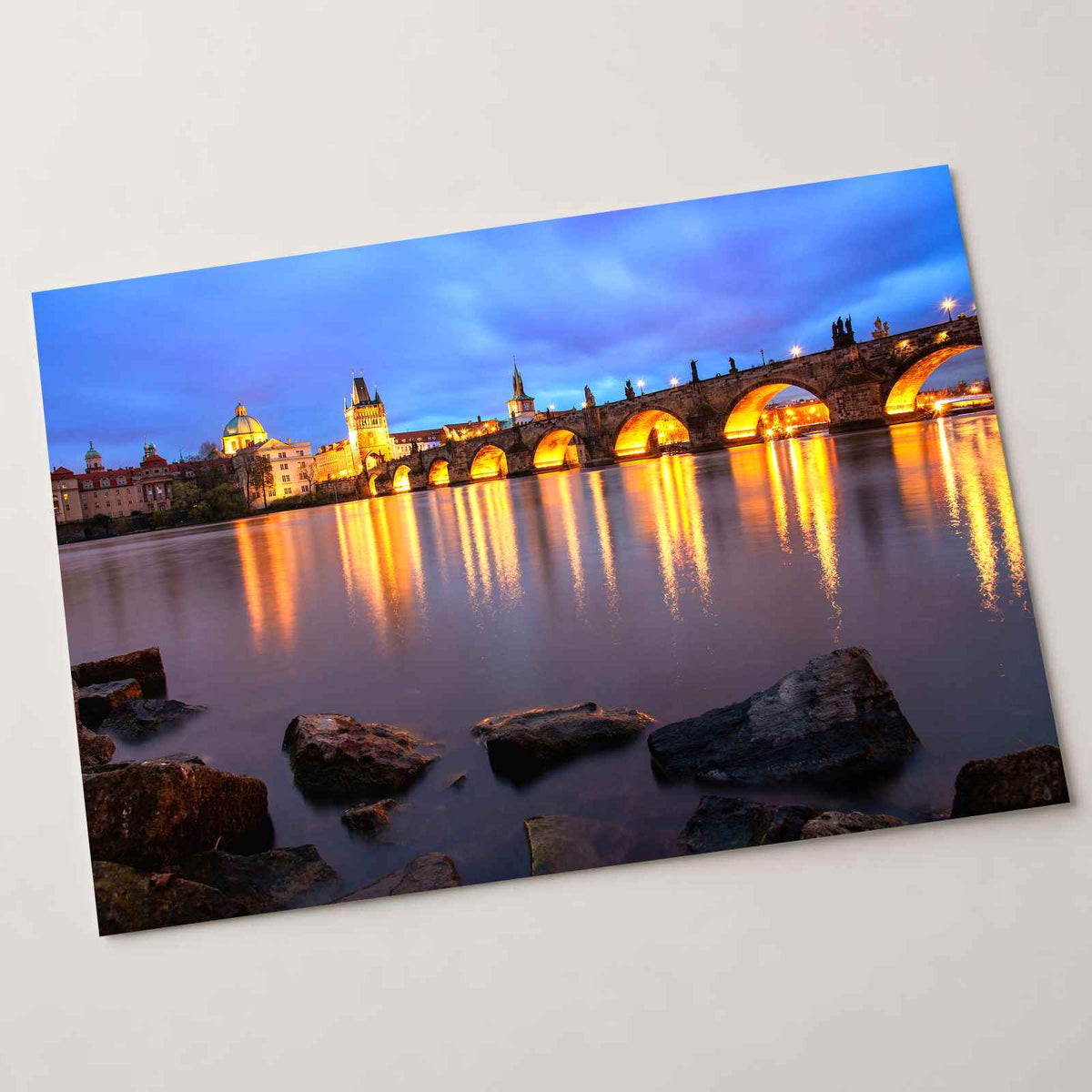 Charles Bridge, Vltava River, Prague Photo Print Wall Decor