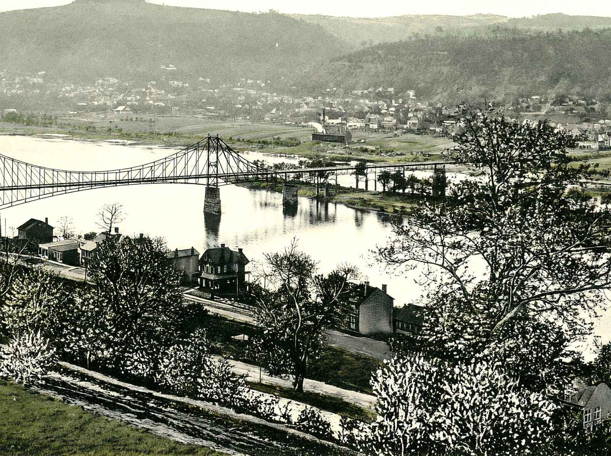 Allegheny River Highland Park, Pittsburgh PA vintage print