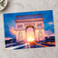 Famous Arc De Triomphe at Sunset, Paris Photo Print Wall Decor