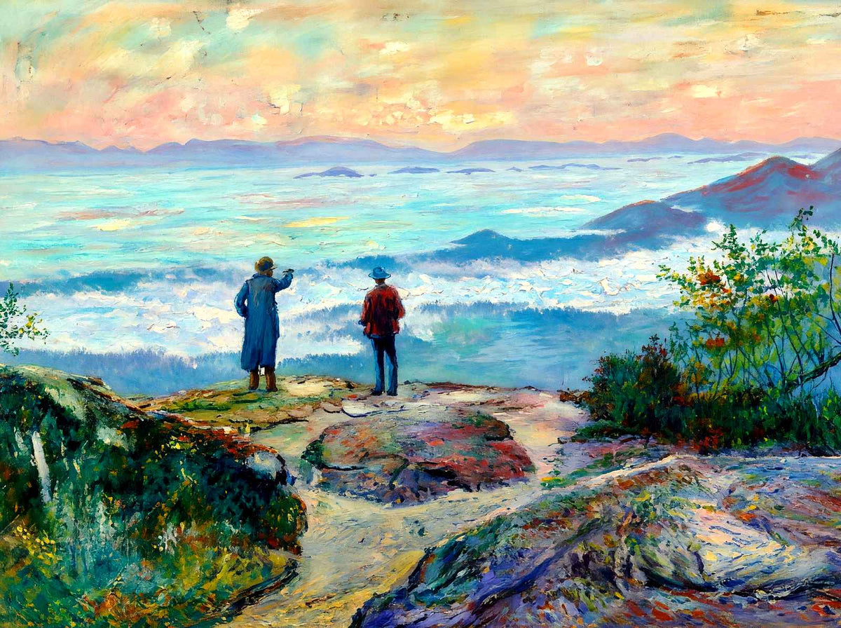 Above the Clouds, Asheville, NC in 1906 art print