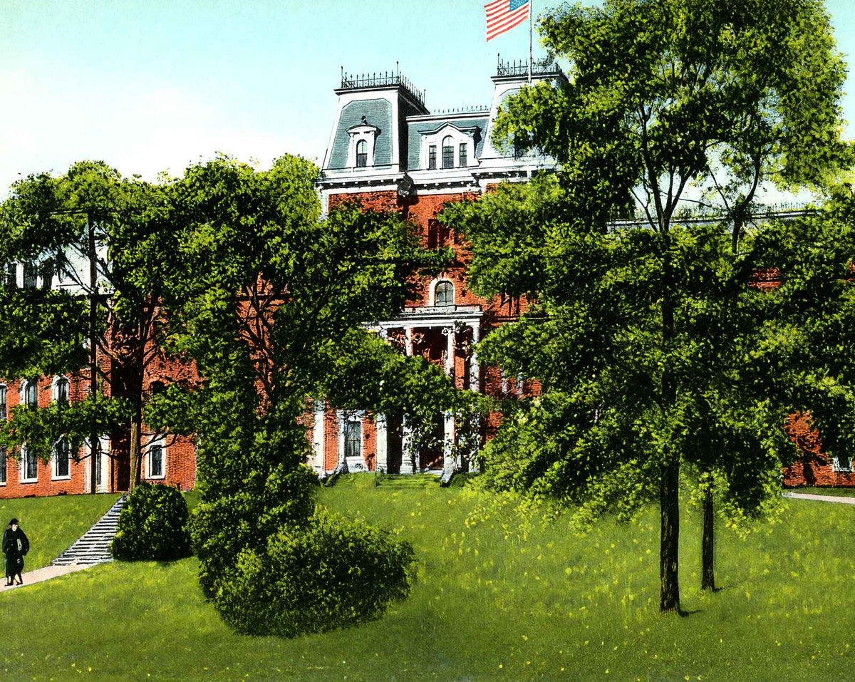 Pardee Hall, Lafayette College, Easton 1908 vintage print