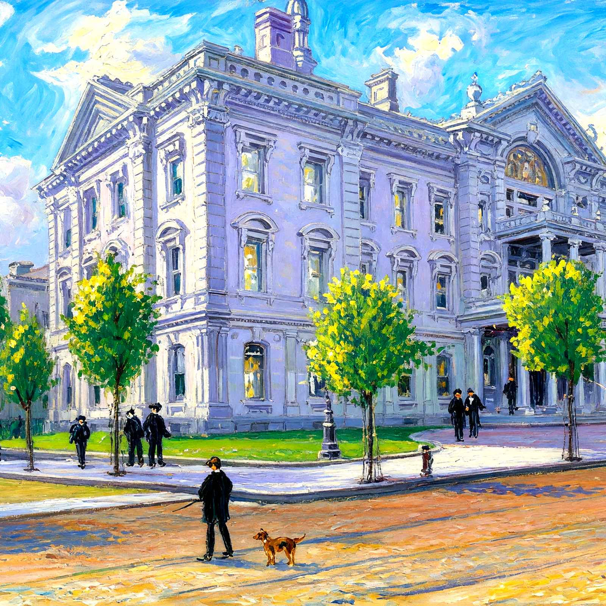 New Jersey State Capitol, Trenton, NJ in 1906 art print