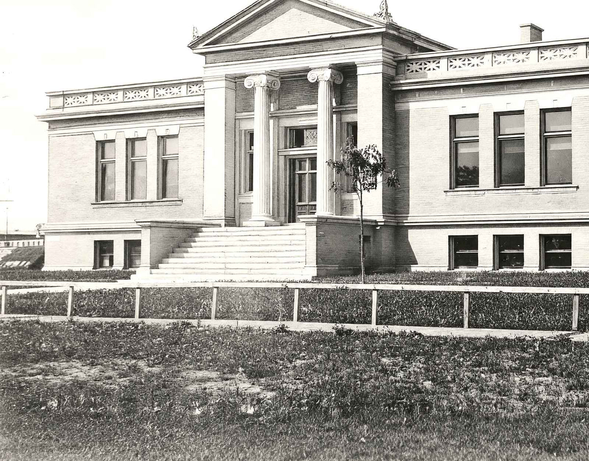 Historic Public Library, Neenah WI in 1905 vintage photo print