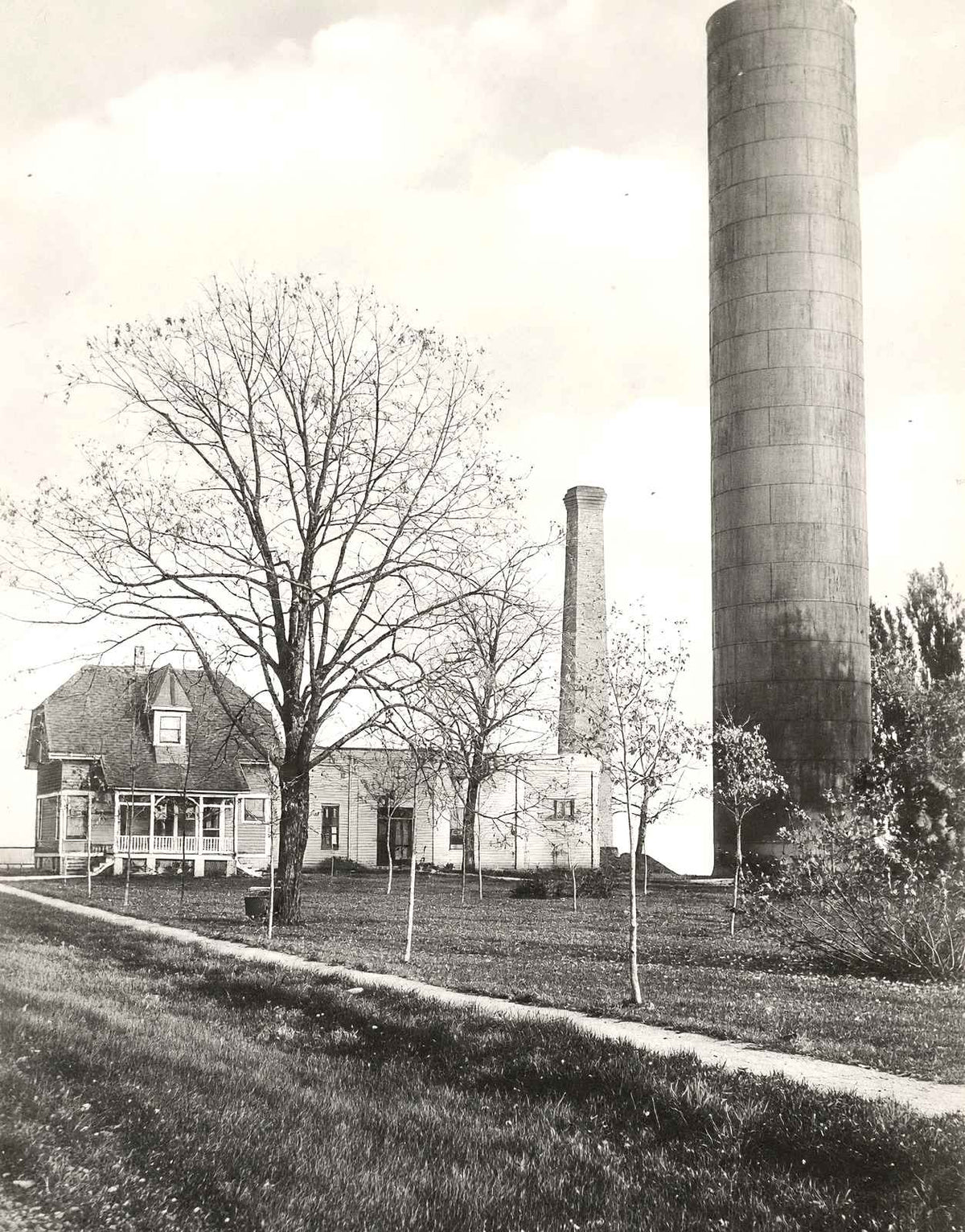 Neenah Water Works, WI in 1905 restored photo print