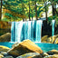 Falls at Cascade Park, New Castle, PA 1906 art print
