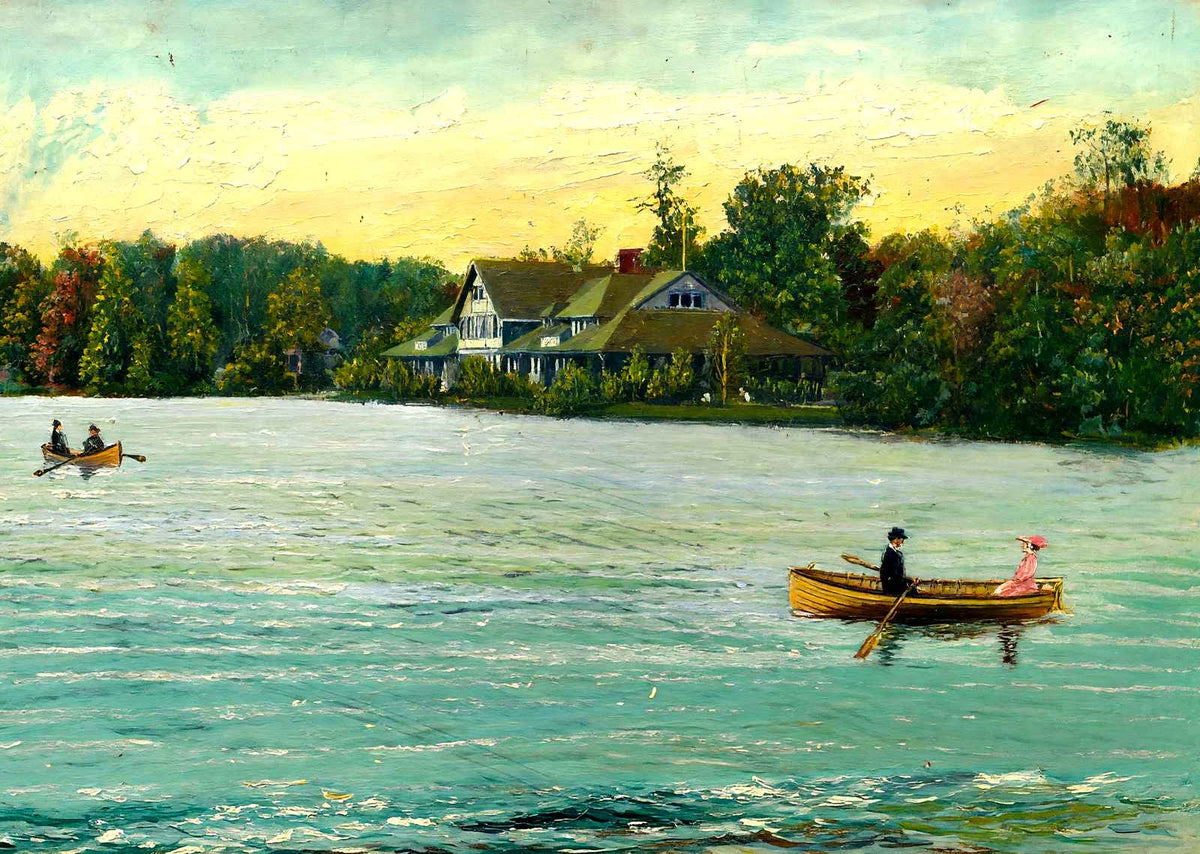 Lake at Lakemont Park, Altoona, PA in 1906 art print