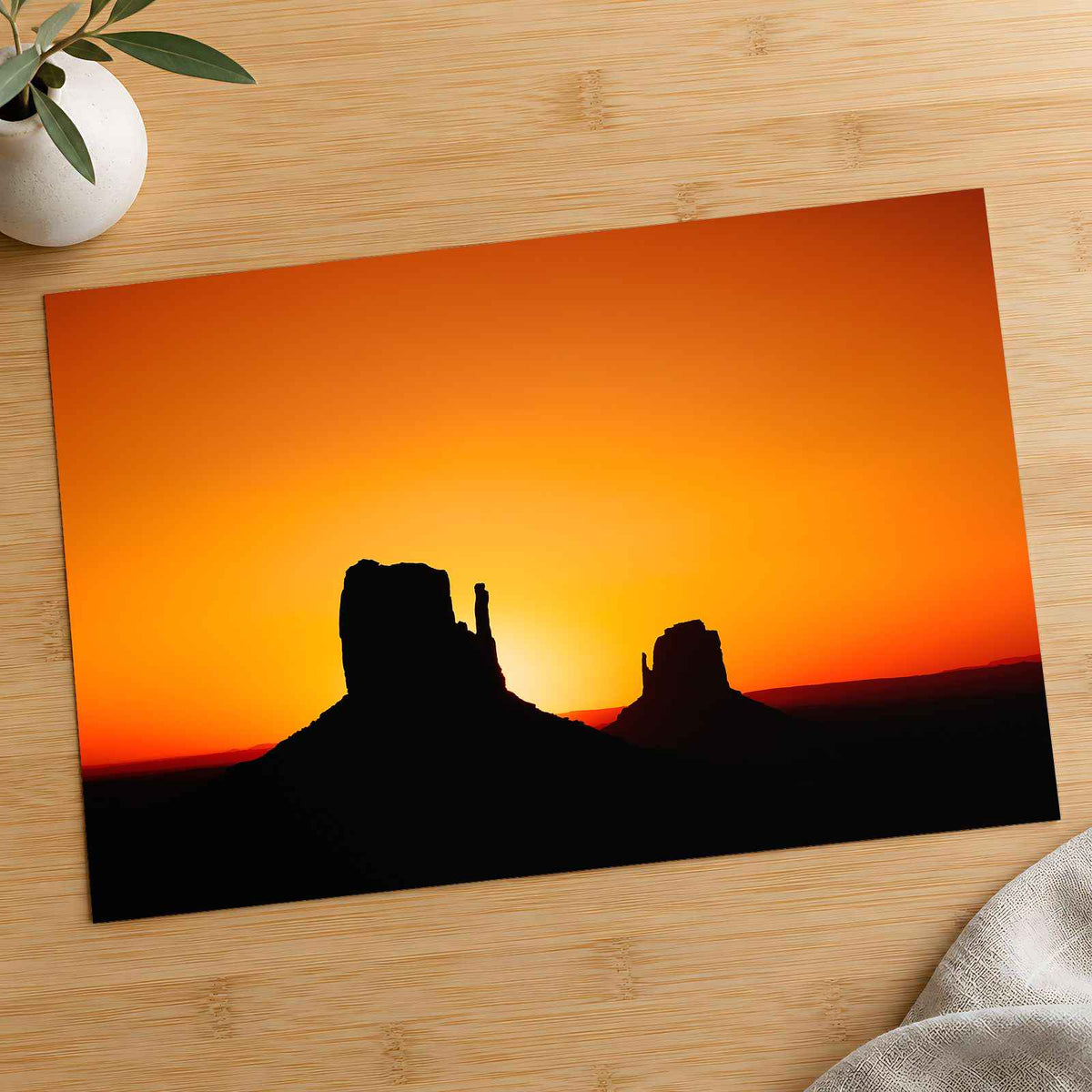 Monument Valley Silhouette at Sunset by Joshua Earle Photo Print Wall Decor