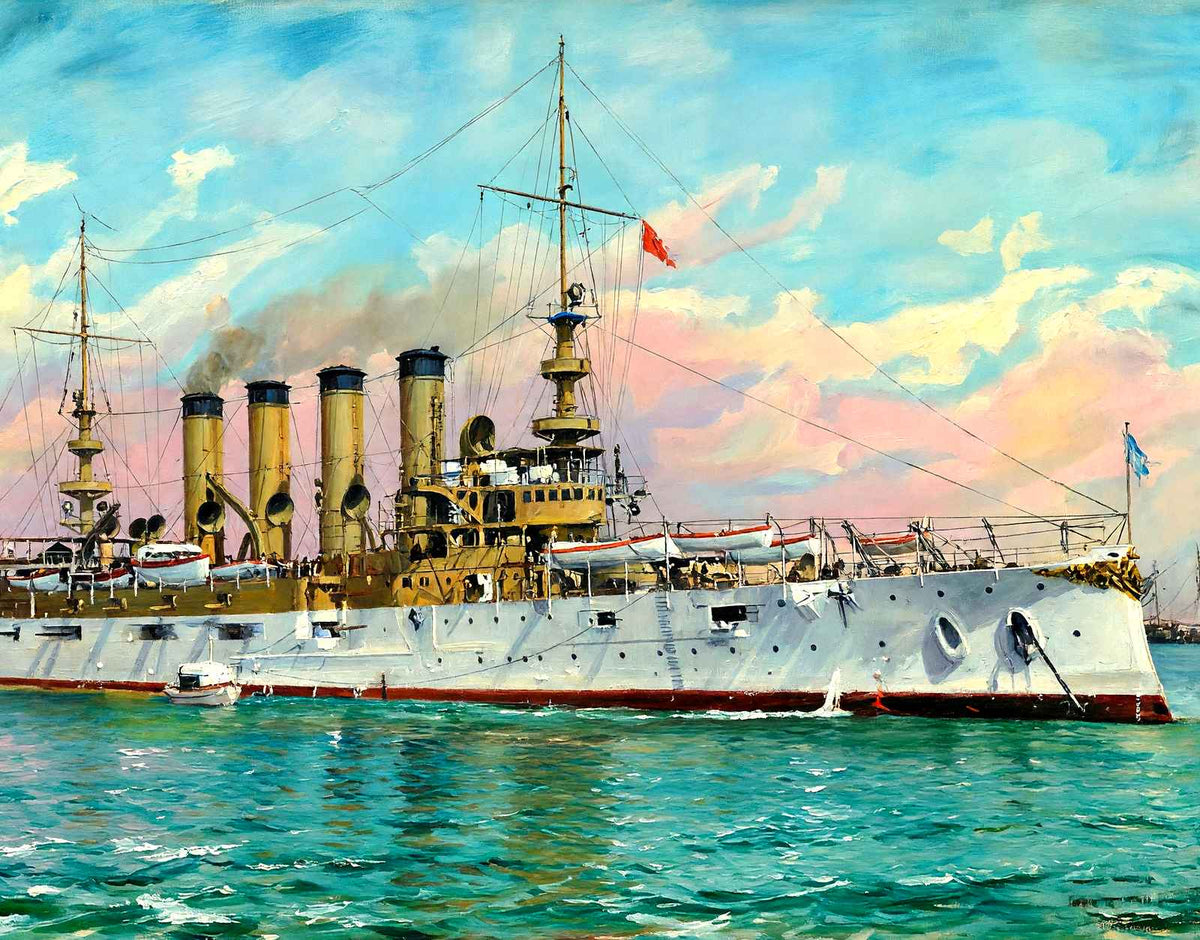 Cruiser Pennsylvania in 1905 art print