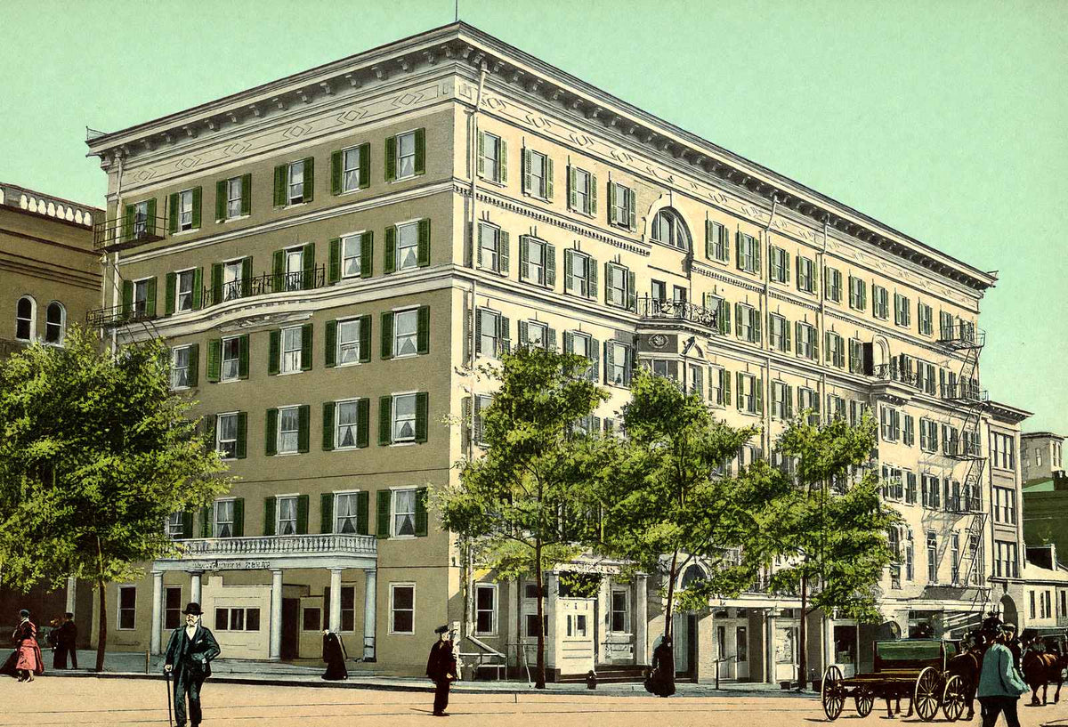 Mansion House, Reading PA in 1907 vintage print