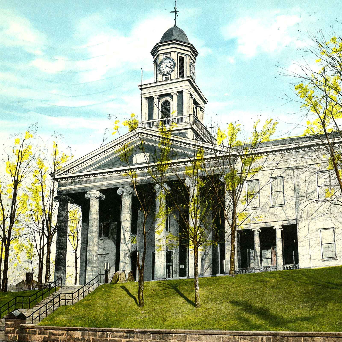 Lawrence County Court House, New Castle PA vintage print