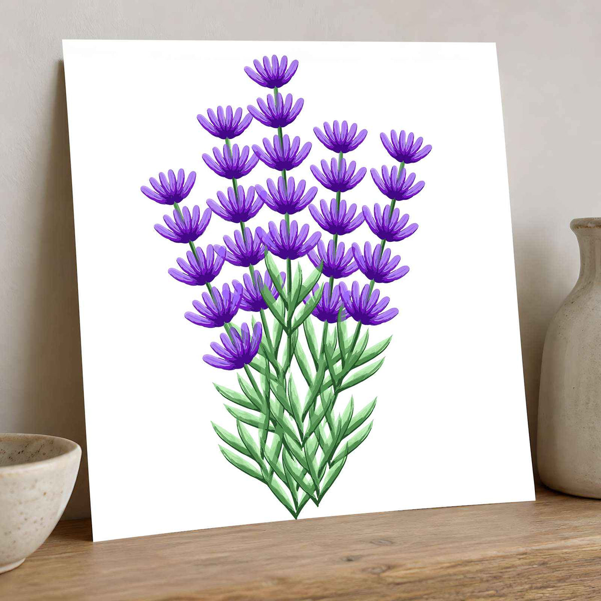 Bunch of Purple Flowers by Riswan Ratta Art Print Wall Decor
