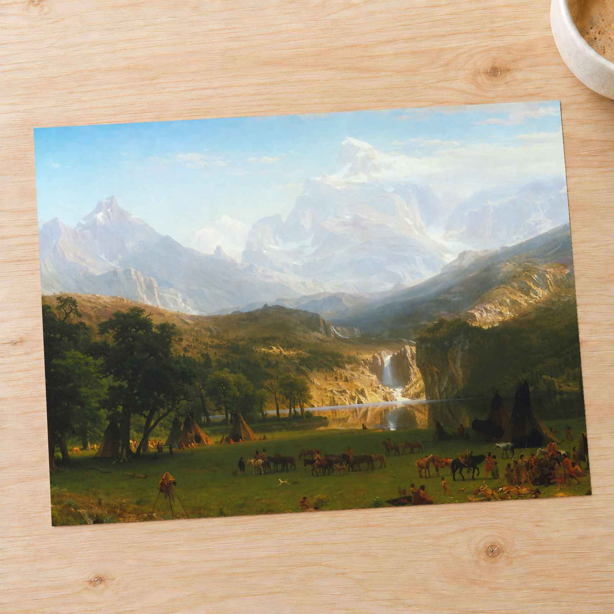 The Rocky Mountains, Lander's Peak art print by Albert Bierstadt (1863)