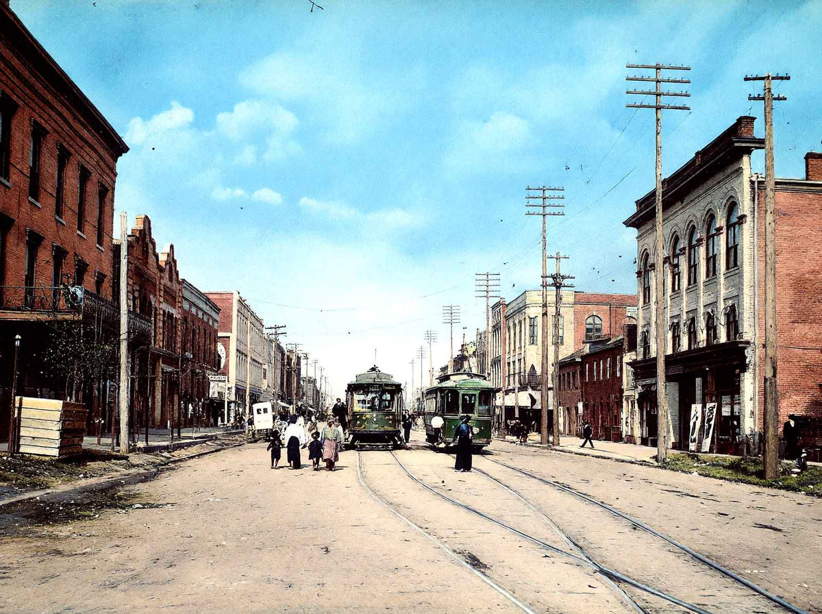 Main Street Looking Northeast, Salisbury, NC vintage print