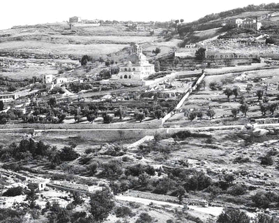 Mount of Olives, Jerusalem in 1902 vintage photo print