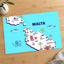 Map of the Island of Malta by Tri wiranto Art Print Wall Decor