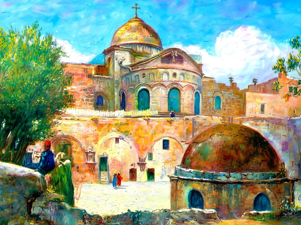 Church of the Holy Sepulchre, Jerusalem 1928 painting