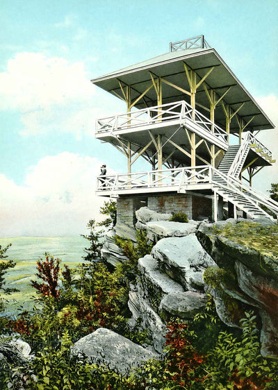 High Rock Observatory, Pen Mar PA in 1908 vintage print