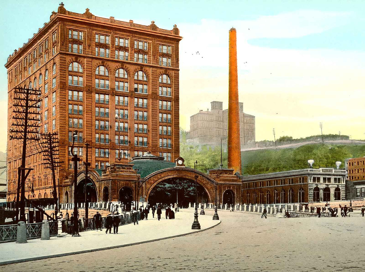 Union Station, Pittsburgh PA in 1906 vintage print