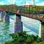 Tennessee River Bridge, Chattanooga, TN 1905 art print