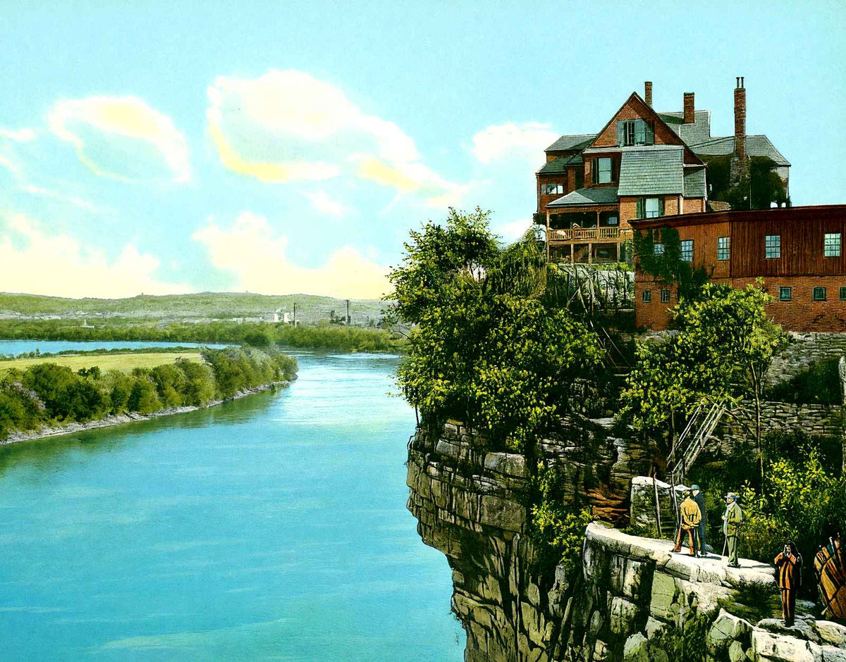 Bluff View from Tennessee River Bridge, TN vintage print
