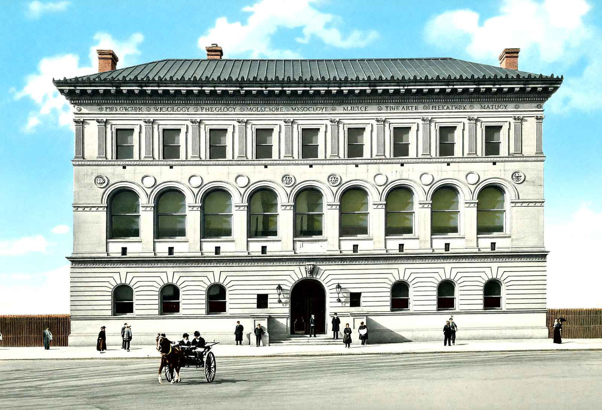 Public Library, Newark, NJ in 1905 vintage print