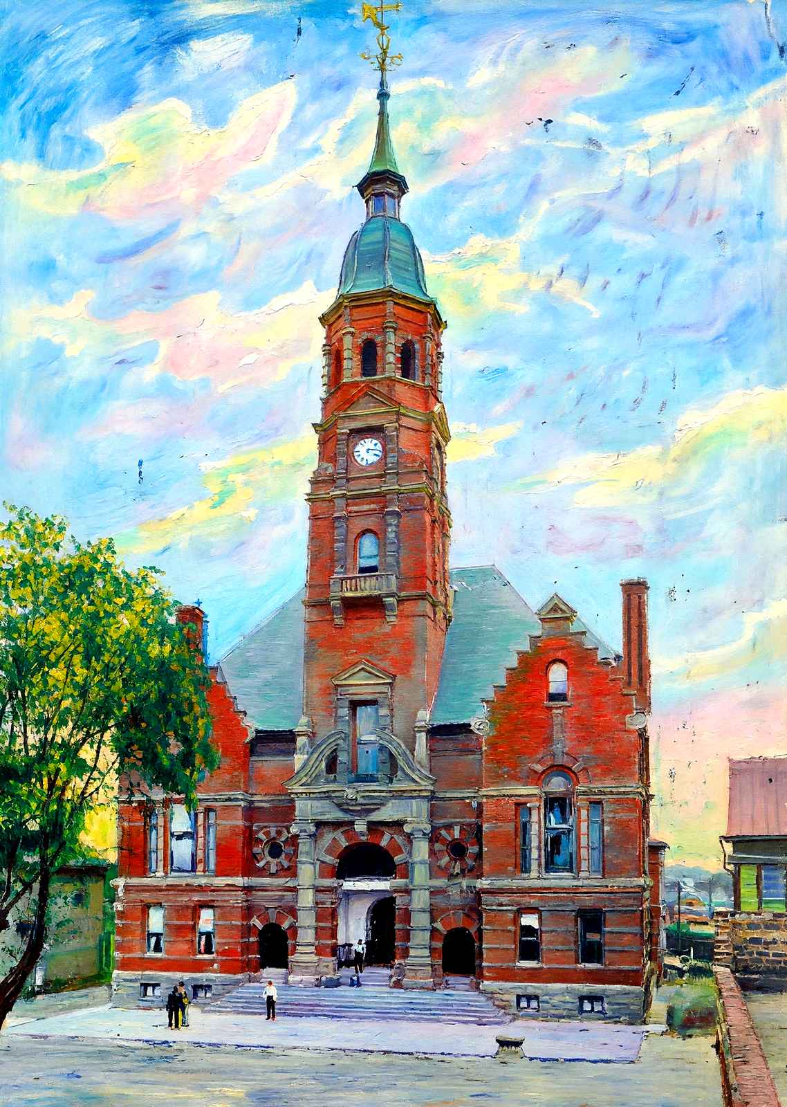 City Hall, Charlotte, NC in 1906 art print