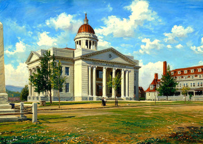 Court House, Hendersonville, NC in 1907 art print