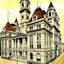 Post Office, Pittsburgh PA in 1906 art print