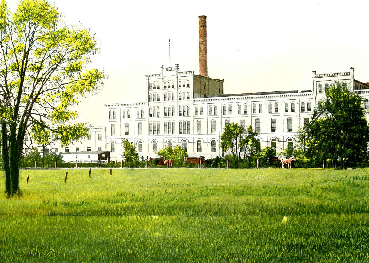 Sugar Beet Factory, Janesville, WI in 1907 vintage print