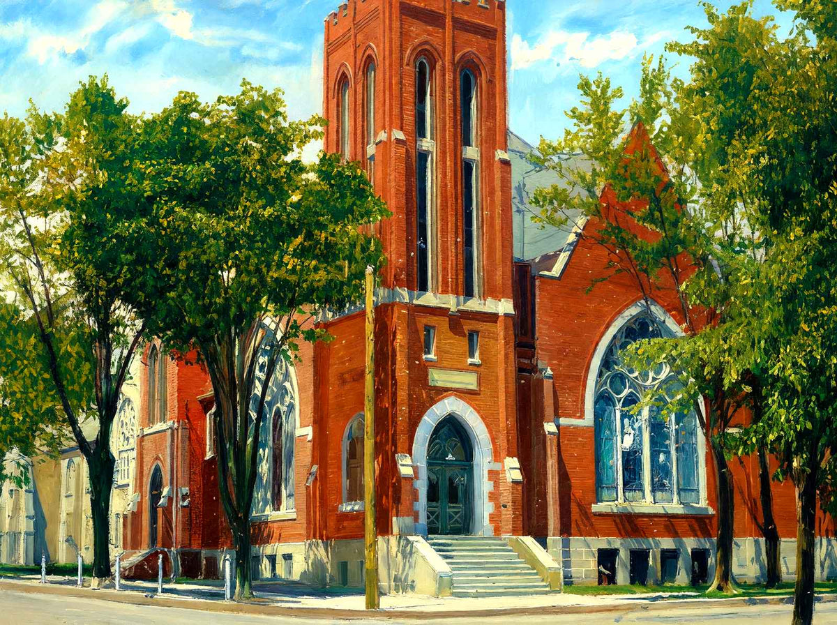 Cargill Memorial Church, Janesville, WI 1907 art print