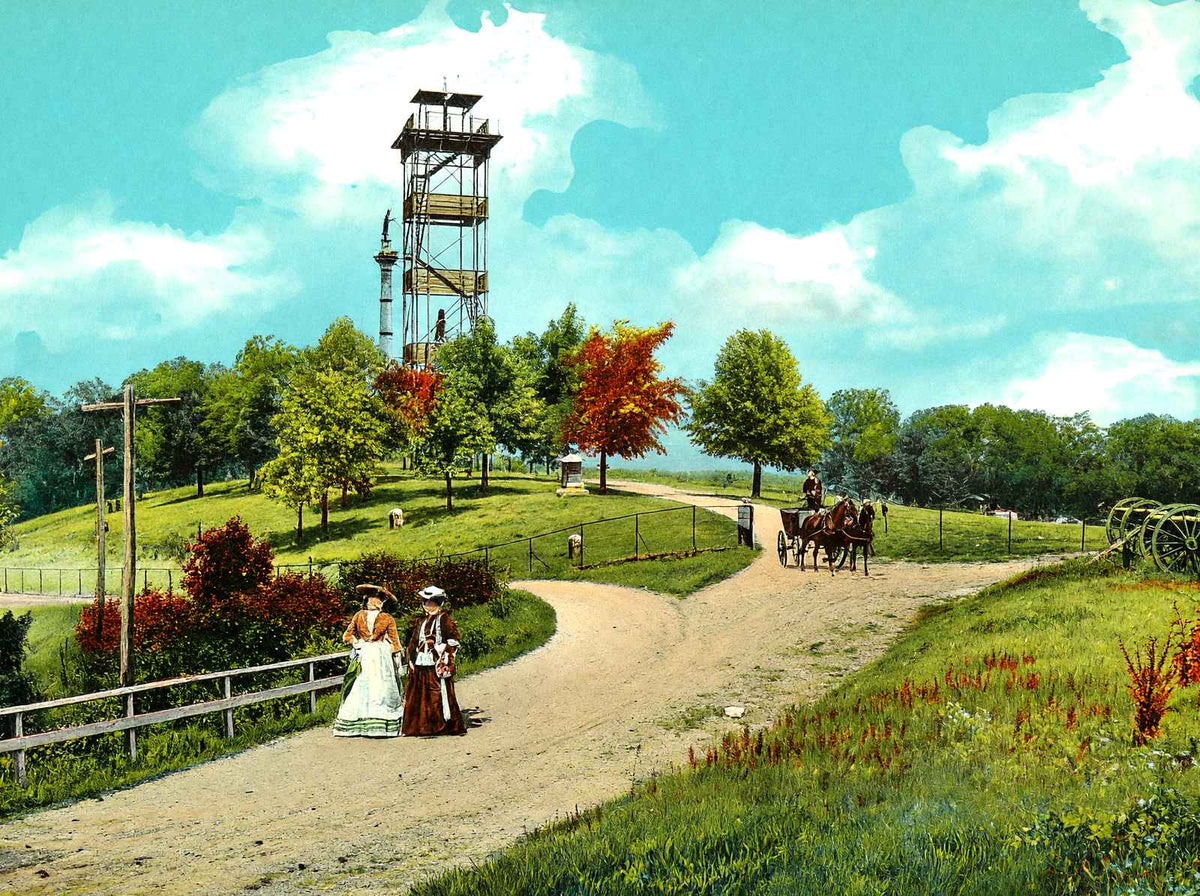 Bragg's Headquarters, Chattanooga, TN in 1863 vintage print