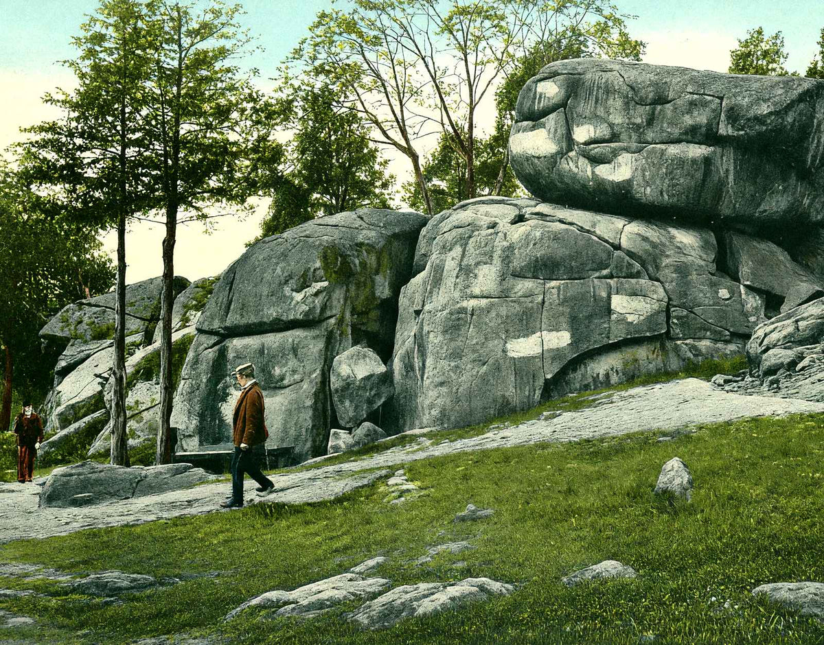 Devils Den, Gettysburg PA in 1906 vintage print