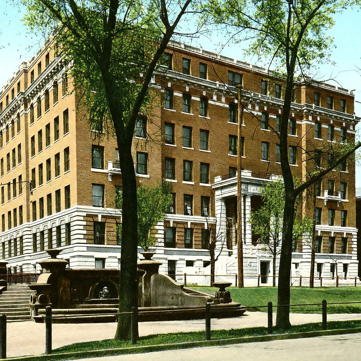 Historic Allegheny Gen Hospital, Pittsburgh vintage print