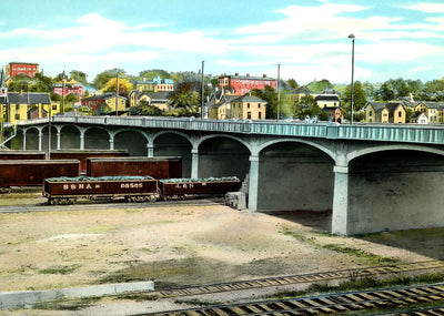 The Viaduct, Knoxville, TN in 1907 vintage print