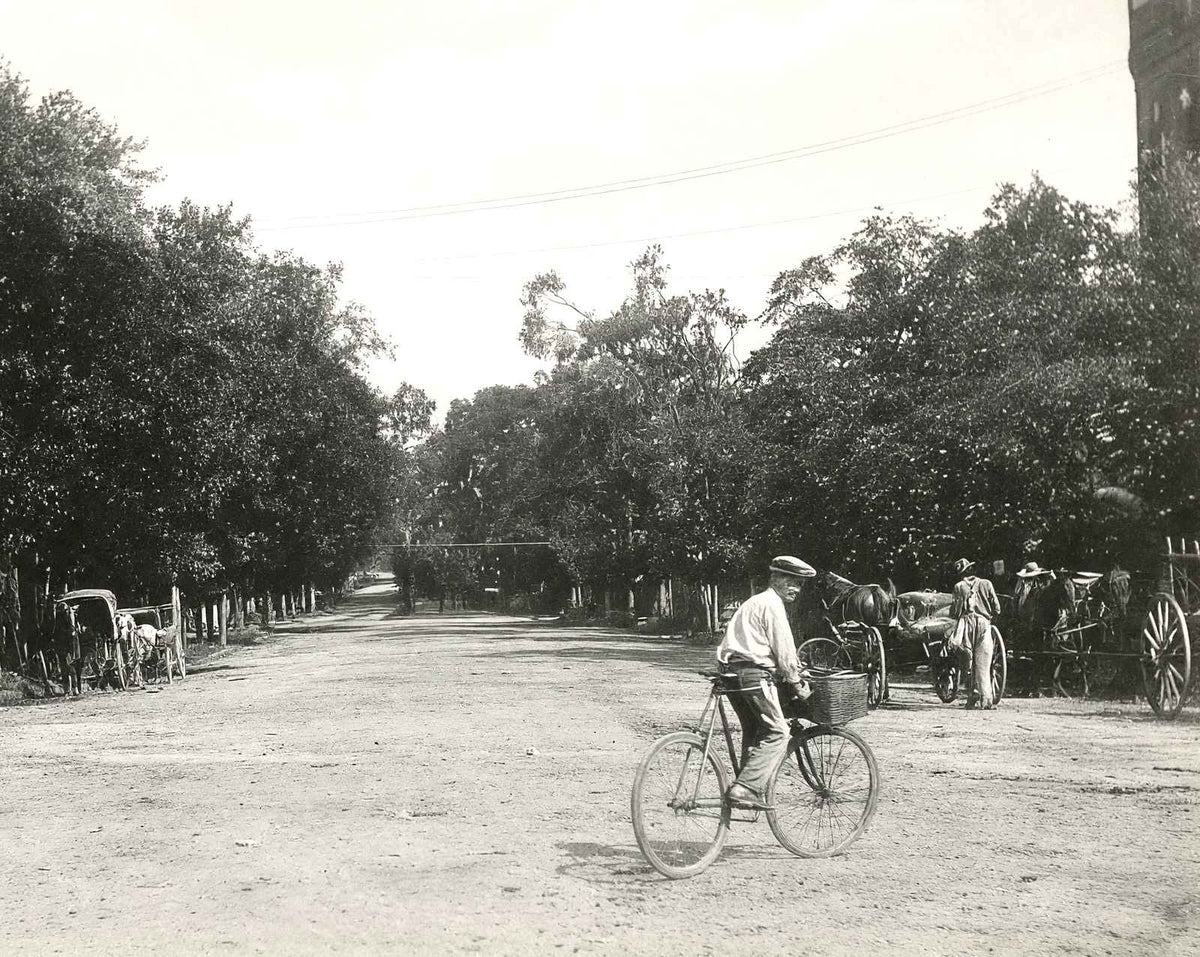 West Inniss Street from Square, Salisbury NC restored photo print