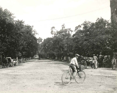 West Inniss Street from Square, Salisbury NC restored photo print