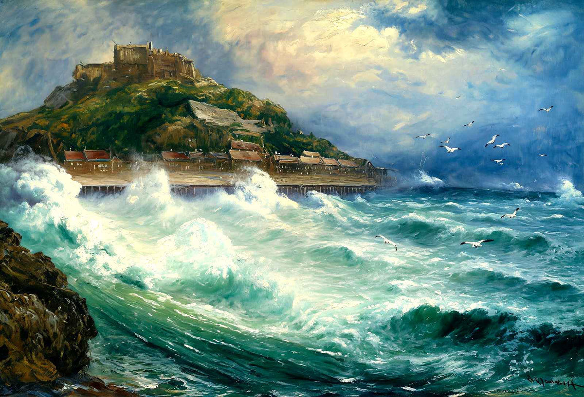 Mount Orgeuil Castle, Jersey in 1905 art print
