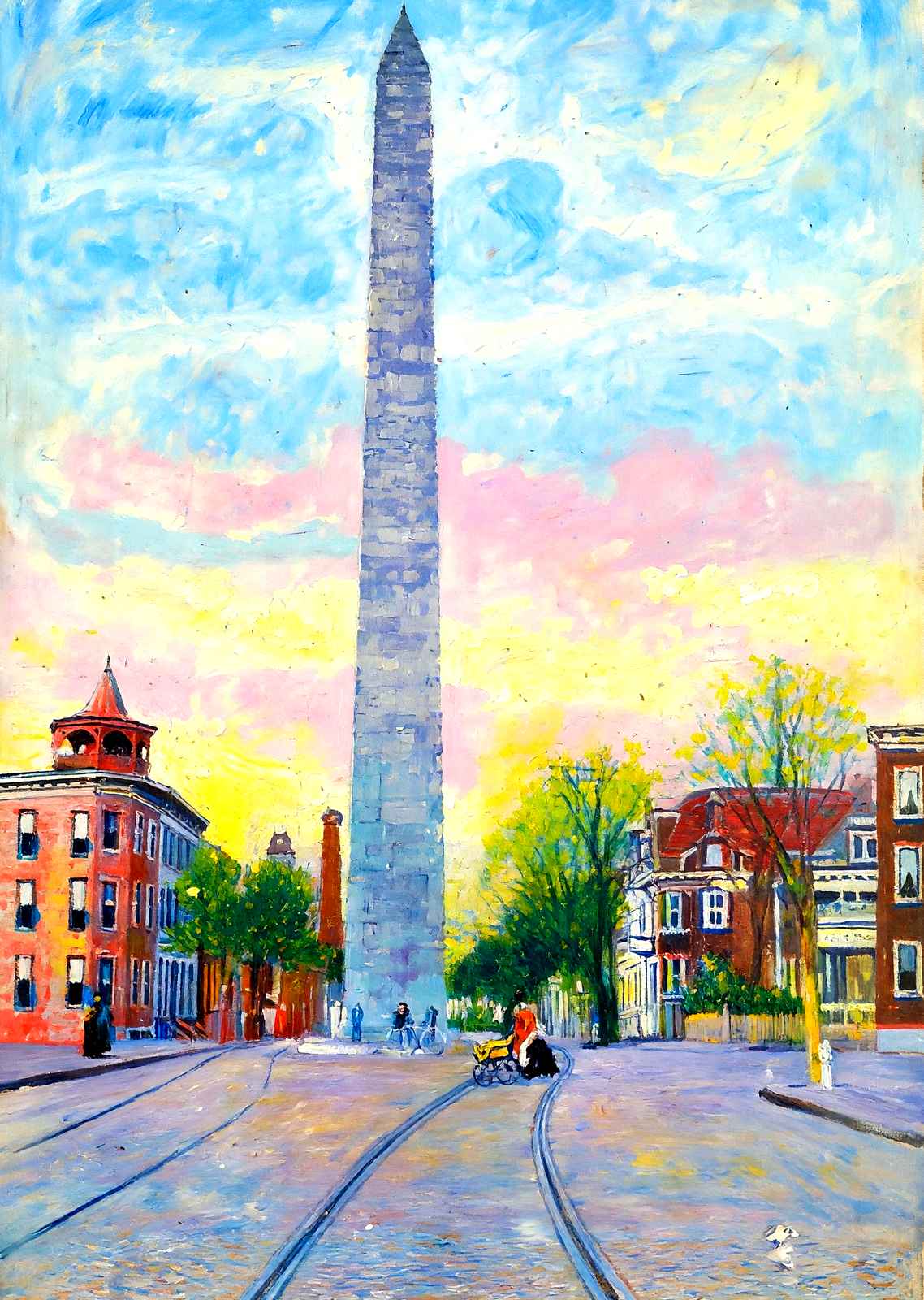 Soldiers Monument, Harrisburg, PA in 1907 art print